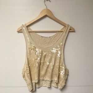 Sequined Crop Top